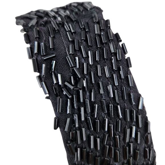 Vintage 50s 60s Hand Beaded Cocktail Dress British Crown Colony of Hong Kong - Picture 7 of 12